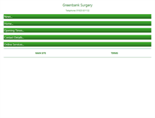 Tablet Screenshot of greenbanksurgery.com